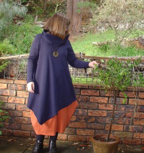 MT skirt with navy tunic